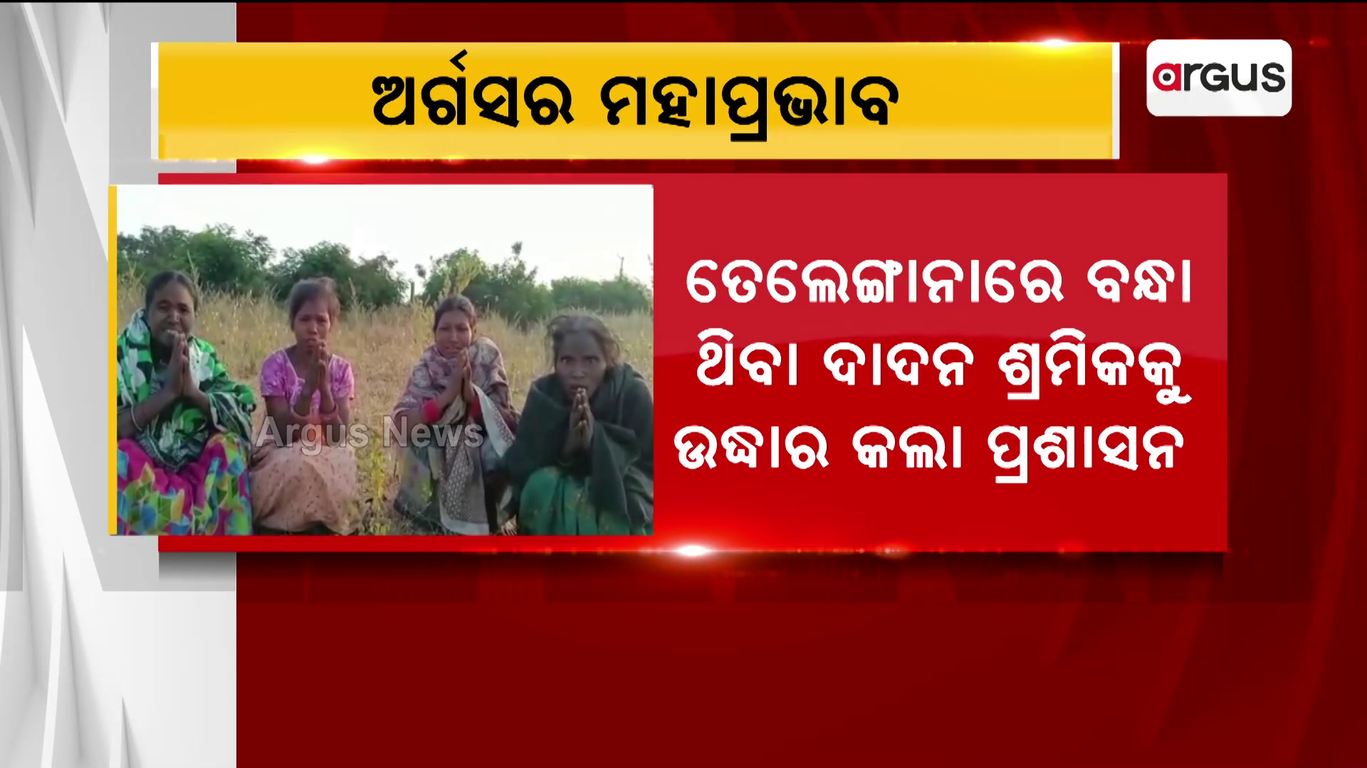 ଖବର ପ୍ରସାରଣ ପରେ ଉଦ୍ଧାର ହେଲେ ଦାଦନ ଶ୍ରମିକ