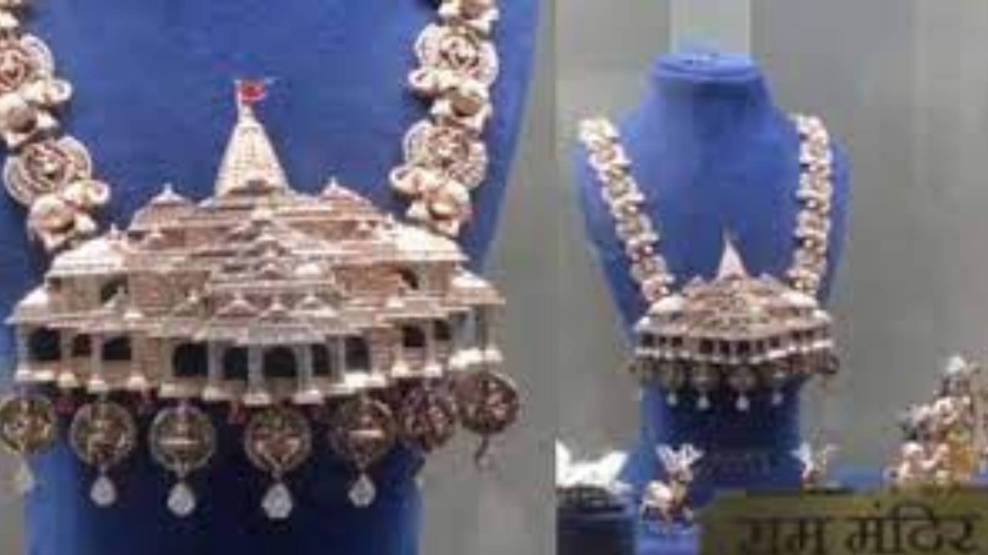 Surat: Jeweller Crafts Magnificent Ayodhya Ram Temple-Themed Necklace With 5000 Diamonds