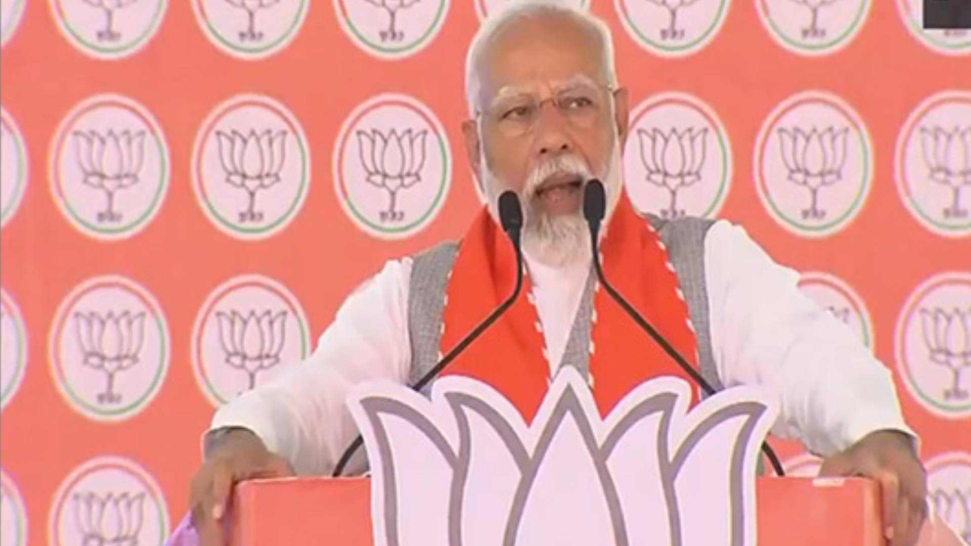 "Congress trying to divide Hindu society": PM Modi in Gujarat's Surendranagar