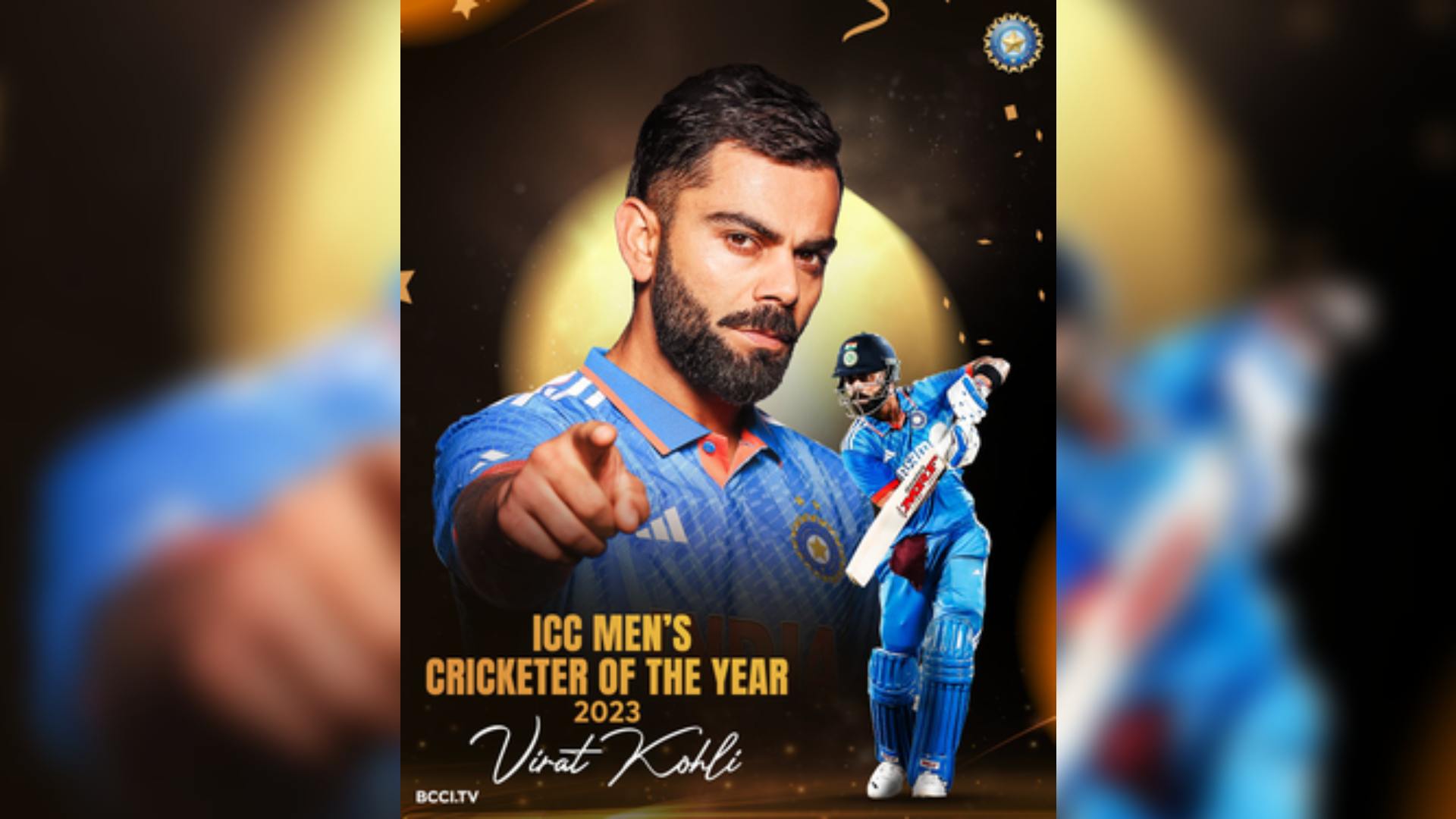 Virat Kohli Awarded ICC Men’s ODI Cricketer Of The Year 2023