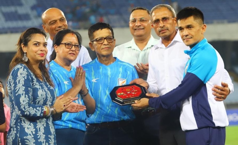Sunil Chhetri felicitated by Eastern Command of Indian Army