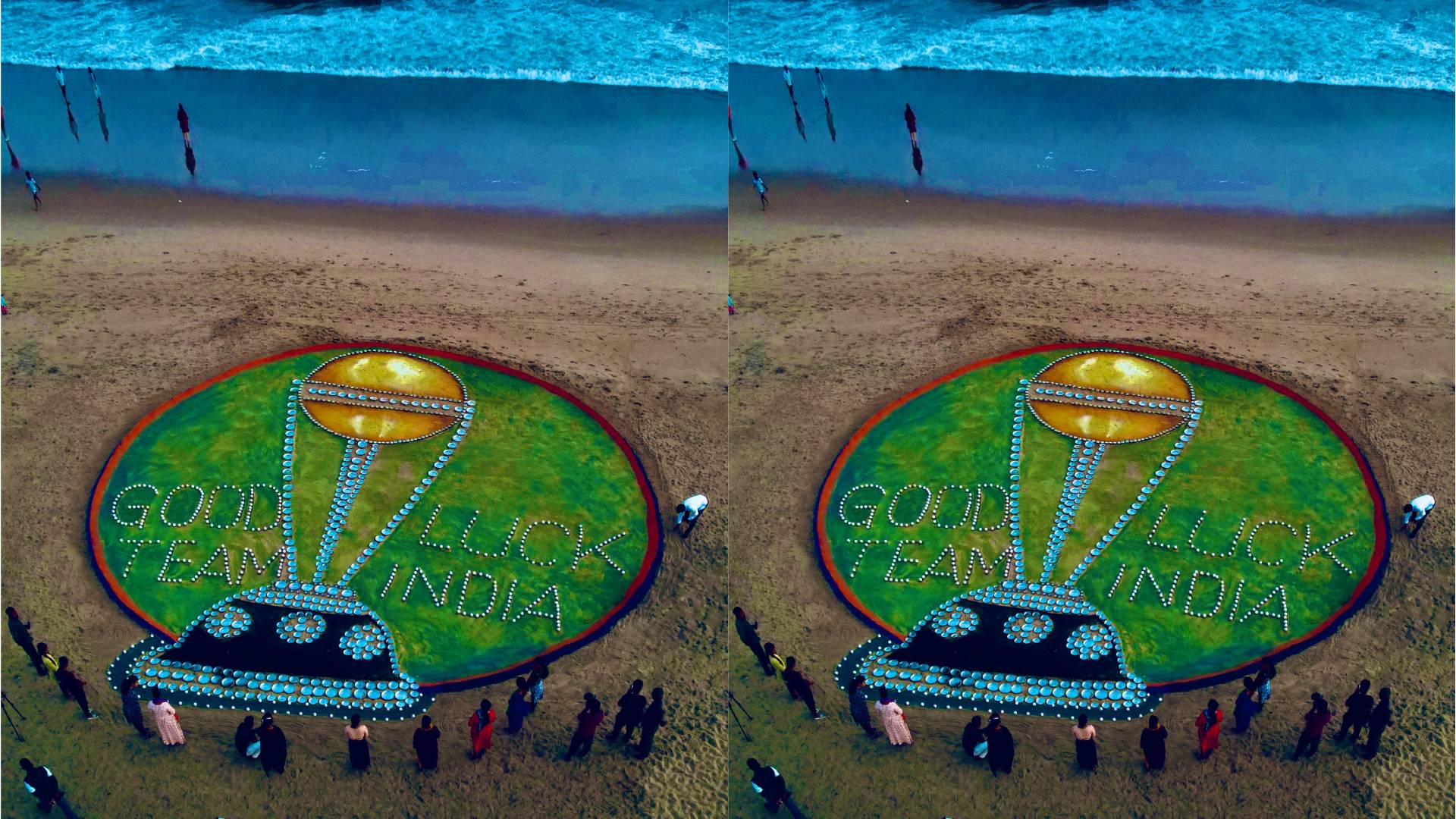 Sand Artist Sudarsan Pattnaik Wishes 'Team India' Best Of Luck With Sand Sculpture