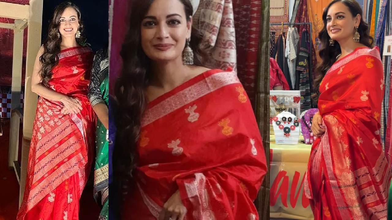 Diya Mirza Walks The Ramp In Bargarh Handloom Summit