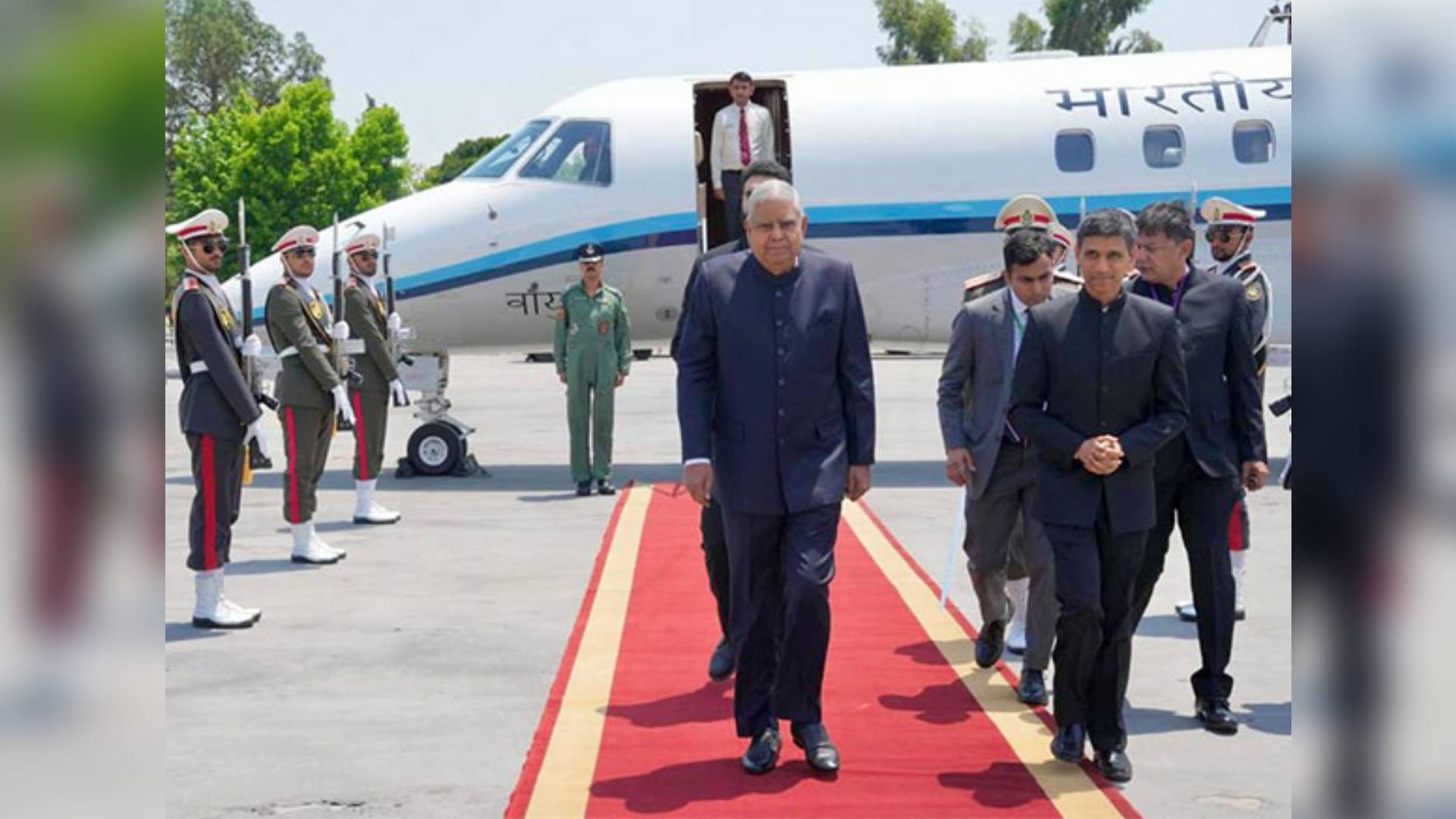 VP Dhankar Reaches Tehran To Pay Condolences On Demise Of Iran Prez Raisi, FM Amir-Abdollahian