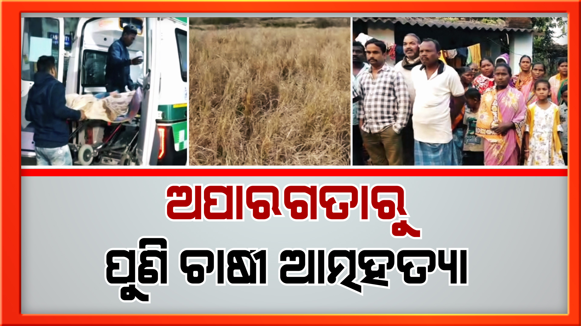 ସମ୍ବଲପୁର ଜମନକିରାରେ ଫସଲ ନଷ୍ଟ ଯୋଗୁଁ ଚାଷୀ ଆତ୍ମହତ୍ୟା