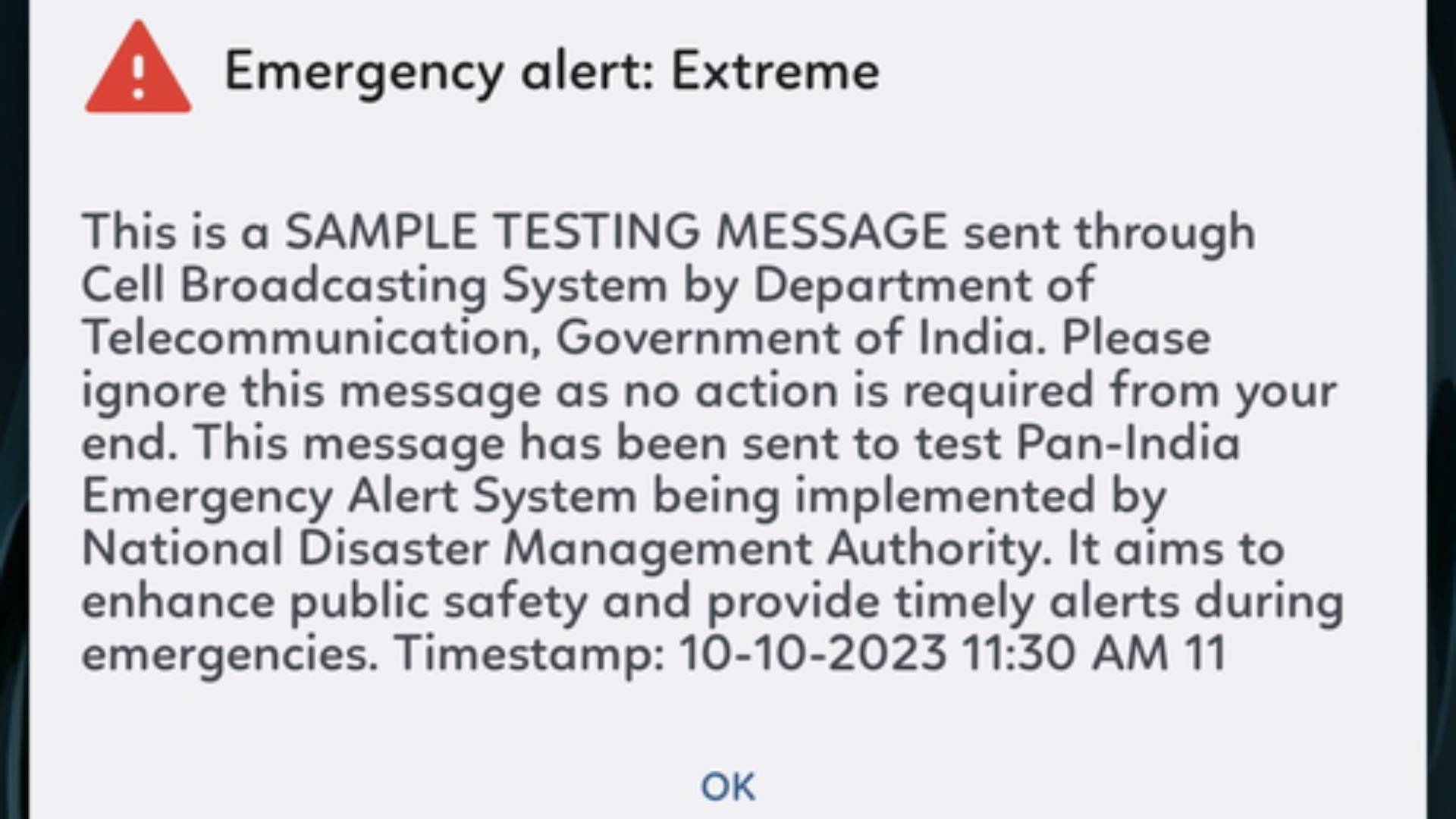 Govt tests alert message for Android, iOS users with loud beep sound
