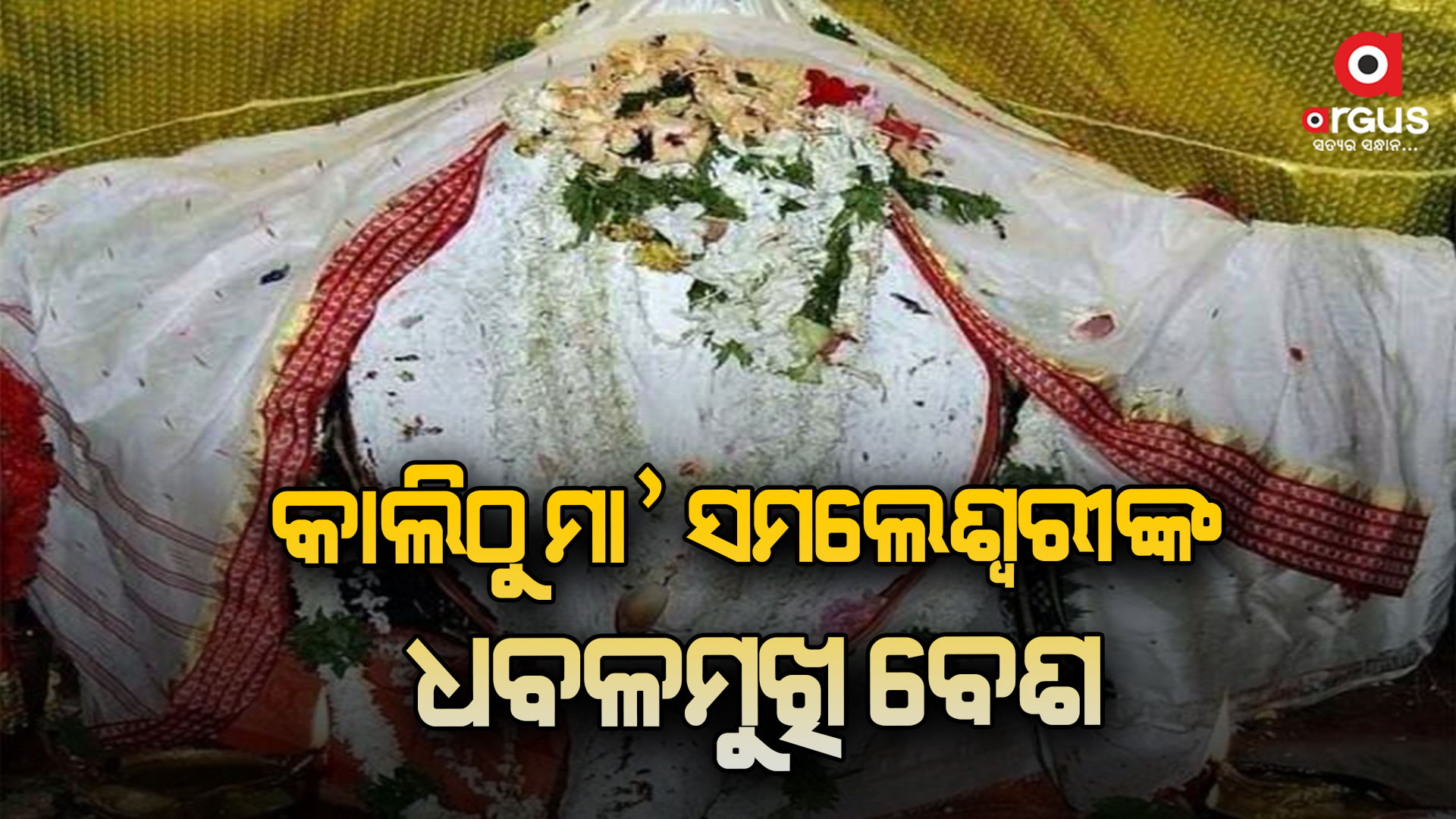 କାଲି ଠୁ ମା ସମଲେଶ୍ଵରୀଙ୍କ ଧବଳମୁଖି ବେଶ