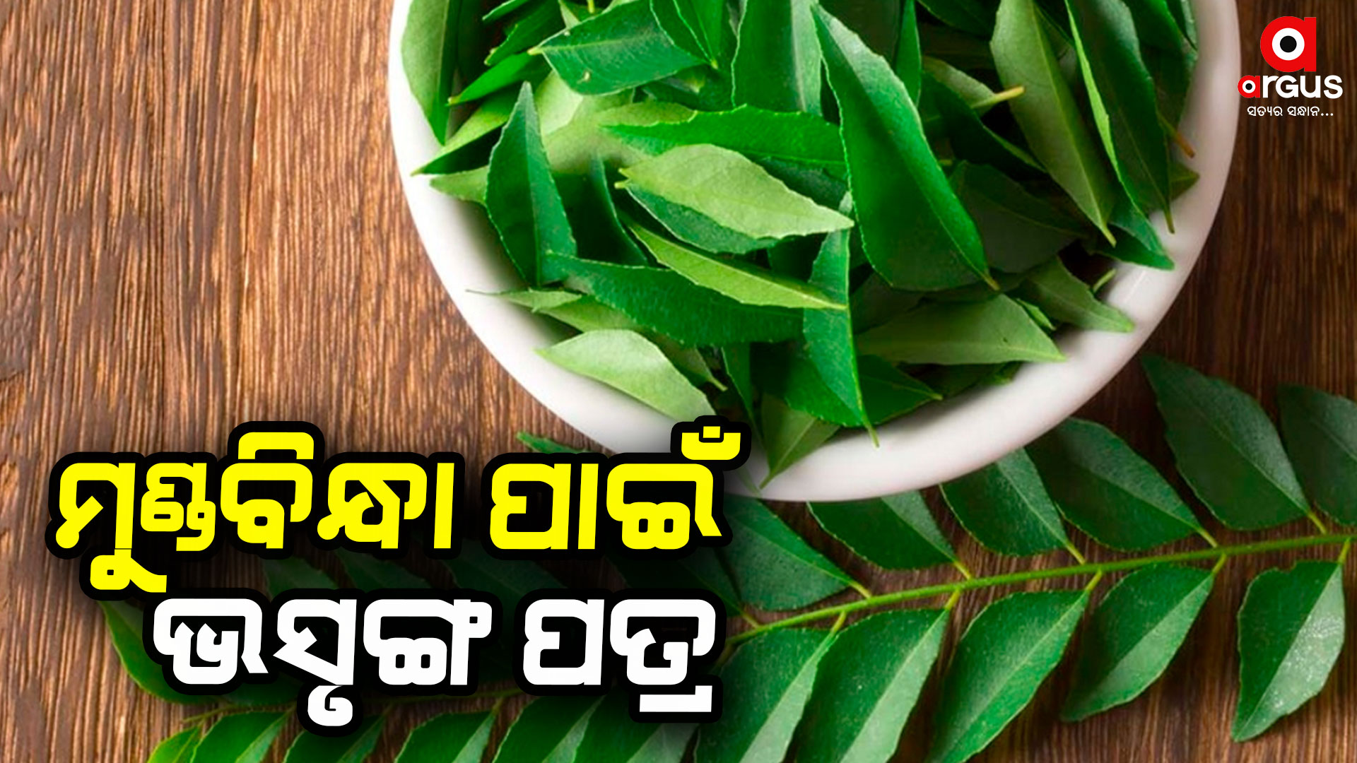 ମୁଣ୍ଡବିନ୍ଧା ନିୟନ୍ତ୍ରଣ କରିବ ପାଇଁ ଭସୃଙ୍ଗ ପତ୍ର