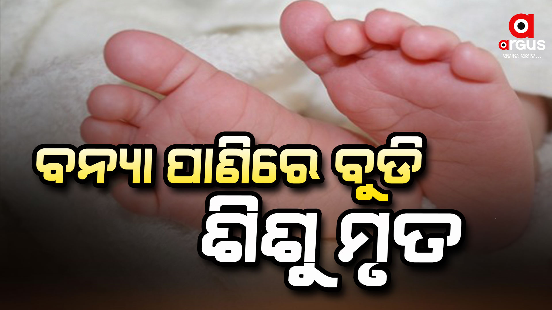 ଦାଉ ସାଧୁଛି ବନ୍ୟା, ପାଣିରେ ବୁଡି ଶିଶୁ କନ୍ୟା ମୃତ