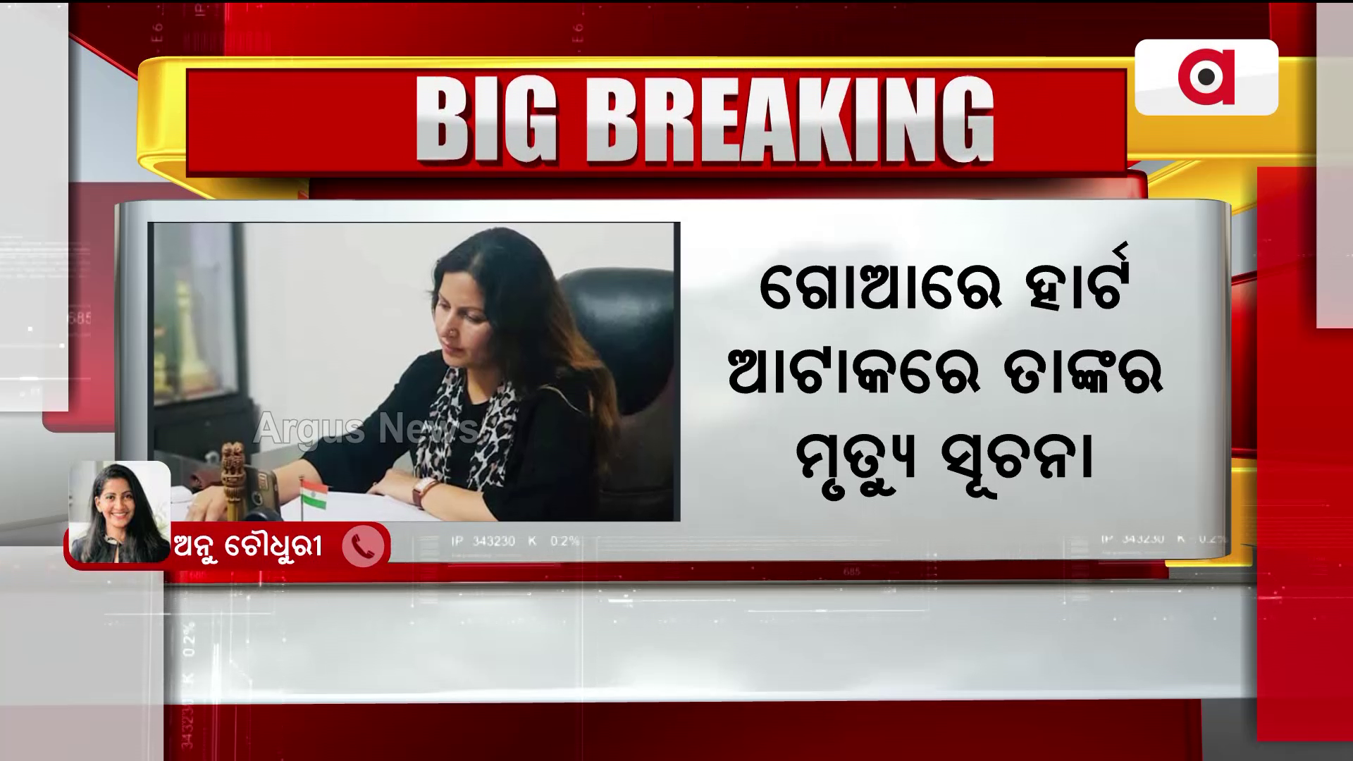 ସୋନାଲି ଫୋଗଟଙ୍କ ବିୟୋଗରେ ଦୁଃଖ ପ୍ରକାଶ କଲେ ଅଭିନେତ୍ରୀ ଅନୁ ଚୌଧୁରୀ
